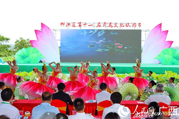 柳江区第十一届荷花文化旅游节开幕式现场。 人民网 付华周摄